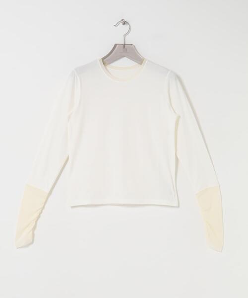 URBAN RESEARCH（アーバンリサーチ）の「チュール切り替えカットソー（Tシャツ/カットソー・レディース・オフホワイト/ブラック・FREE）」の9枚目の写真