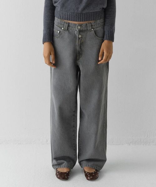 Gimaguas(ギマガス)の「Gimaguas / ギマガス BAGGY TROUSERS(デニムパンツ・レディース・グレー・32/34)」の4枚目の写真