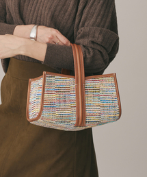 IENA | 《追加》A VACATION/ア ヴァケーション SEE SAW BAG LINE CHECK(ハンドバッグ)