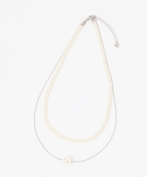 LAKOLE（ラコレ）の「1トップ×2連パールネックレス / 592773（ネックレス・レディース・その他1/その他2・FREE）」の4枚目の写真