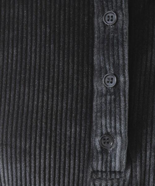 OPAQUE.CLIP（オペークドットクリップ）の「ベロアタッチリブトップス【洗濯機OK】（Tシャツ/カットソー・レディース・オフホワイト/ベビーピンク/チャコールグレー・42/38/40）」の4枚目の写真