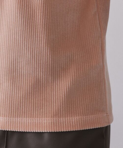 OPAQUE.CLIP（オペークドットクリップ）の「ベロアタッチリブトップス【洗濯機OK】（Tシャツ/カットソー・レディース・オフホワイト/ベビーピンク/チャコールグレー・42/38/40）」の9枚目の写真