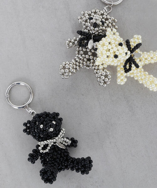 NATURAL BEAUTY BASIC（ナチュラルビューティーベーシック）の「◇ビーズベアチャーム（チャーム・レディース・シルバー/ブラック/ホワイト・ﾌﾘ-）」の7枚目の写真