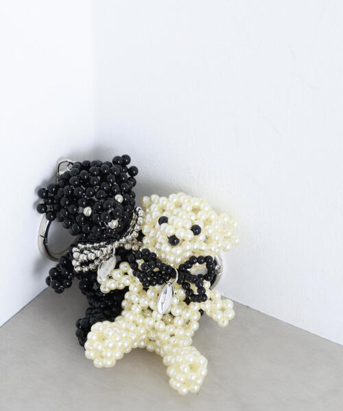NATURAL BEAUTY BASIC（ナチュラルビューティーベーシック）の「◇ビーズベアチャーム（チャーム・レディース・シルバー/ブラック/ホワイト・ﾌﾘ-）」の11枚目の写真