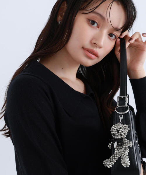 NATURAL BEAUTY BASIC（ナチュラルビューティーベーシック）の「◇ビーズベアチャーム（チャーム・レディース・シルバー/ブラック/ホワイト・ﾌﾘ-）」の12枚目の写真