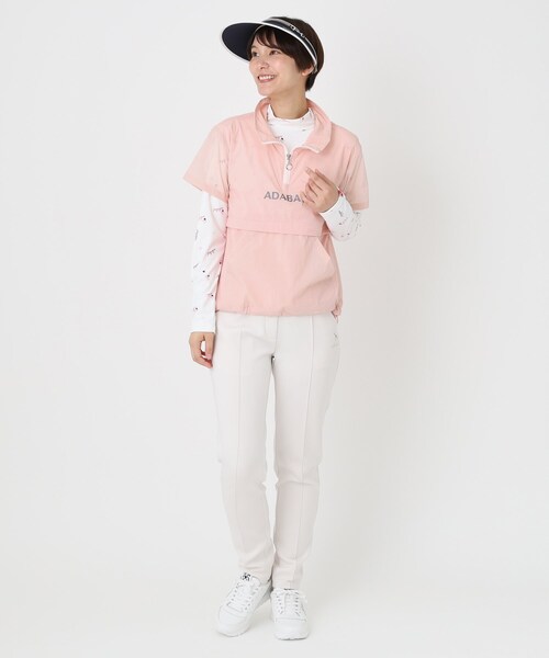 adabat(アダバット)の「【撥水】シアーリップ半袖プルオーバー(Tシャツ/カットソー・レディース・ネイビー/ベビーピンク・40/38/42)」の10枚目の写真