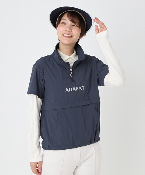 adabat(アダバット)の「【撥水】シアーリップ半袖プルオーバー(Tシャツ/カットソー・レディース・ネイビー/ベビーピンク・40/38/42)」の13枚目の写真