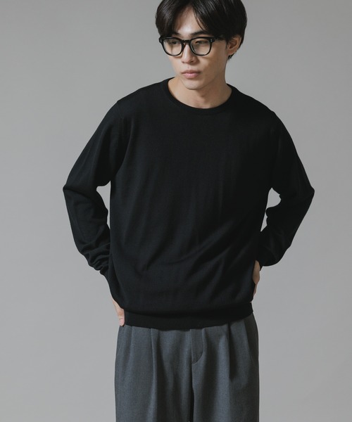 JOHN SMEDLEY/ジョンスメドレー PULLOVER CN LS ハイゲージ メリノ