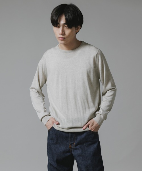 JOHN SMEDLEY(ジョンスメドレー)の「JOHN SMEDLEY/ジョンスメドレー PULLOVER CN LS ハイゲージ メリノウール 長袖ニット(ニット/セーター・メンズ・ブラック/ライトグレー・M/L)」の11枚目の写真