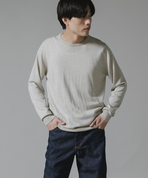 JOHN SMEDLEY(ジョンスメドレー)の「JOHN SMEDLEY/ジョンスメドレー PULLOVER CN LS ハイゲージ メリノウール 長袖ニット(ニット/セーター・メンズ・ブラック/ライトグレー・M/L)」の12枚目の写真