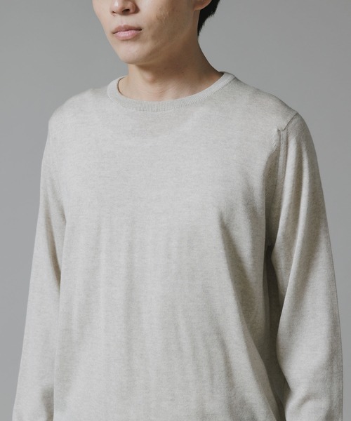 JOHN SMEDLEY(ジョンスメドレー)の「JOHN SMEDLEY/ジョンスメドレー PULLOVER CN LS ハイゲージ メリノウール 長袖ニット(ニット/セーター・メンズ・ブラック/ライトグレー・M/L)」の20枚目の写真