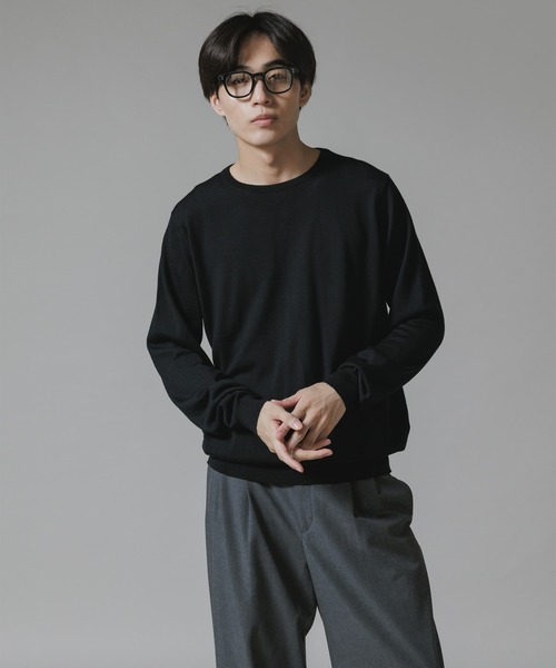 JOHN SMEDLEY/ジョンスメドレー PULLOVER CN LS ハイゲージ メリノ