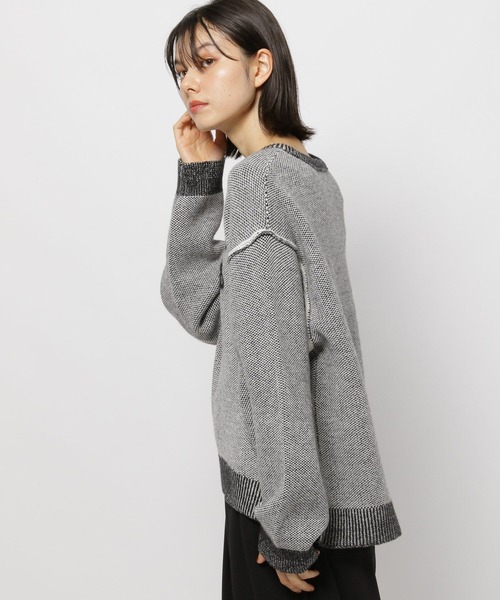 カシミリーレタリングニットプルオーバー（ニット/セーター