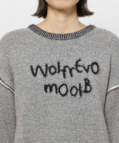 カシミリーレタリングニットプルオーバー（ニット/セーター）｜niko