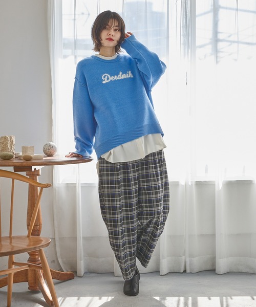 niko and...(ニコアンド)の「カシミリーレタリングニットプルオーバー(ニット/セーター・レディース・アイボリー/ブルー/ブラウン/チャコール・MEDIUM/LARGE)」の20枚目の写真