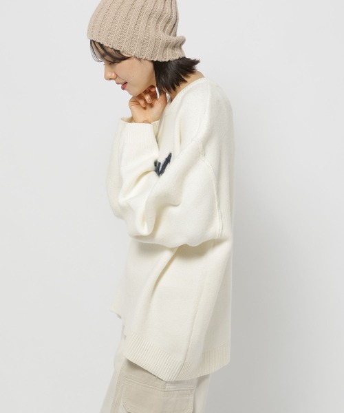 カシミリーレタリングニットプルオーバー（ニット/セーター）｜niko