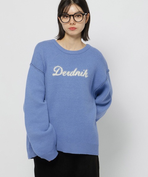 セール】カシミリーレタリングニットプルオーバー（ニット/セーター