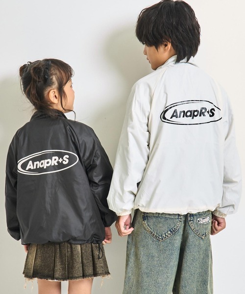 ANAP kids(アナップキッズ)の「リバーシブル フリース ブルゾン 【ユニセックスアイテム】【ジュニアお揃い】(ブルゾン・キッズ・ホワイト/ブラック・110/130/120)」の4枚目の写真