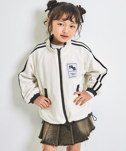 ANAP kids(アナップキッズ)の「リバーシブル フリース ブルゾン 【ユニセックスアイテム】【ジュニアお揃い】(ブルゾン・キッズ・ホワイト/ブラック・110/130/120)」の7枚目の写真