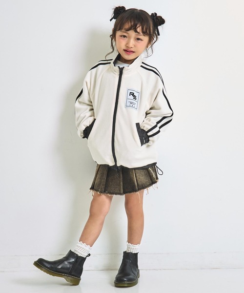 ANAP kids(アナップキッズ)の「リバーシブル フリース ブルゾン 【ユニセックスアイテム】【ジュニアお揃い】(ブルゾン・キッズ・ホワイト/ブラック・110/130/120)」の9枚目の写真