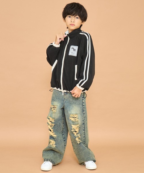 ANAP kids(アナップキッズ)の「リバーシブル フリース ブルゾン 【ユニセックスアイテム】【ジュニアお揃い】(ブルゾン・キッズ・ホワイト/ブラック・110/130/120)」の12枚目の写真