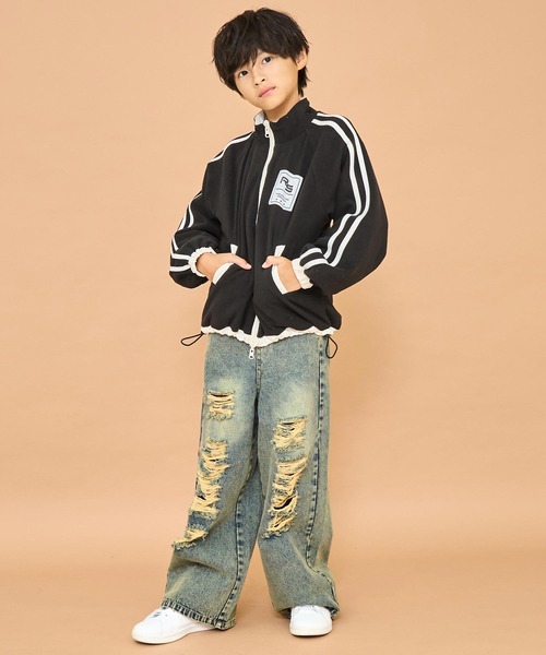 ANAP kids(アナップキッズ)の「リバーシブル フリース ブルゾン 【ユニセックスアイテム】【ジュニアお揃い】(ブルゾン・キッズ・ホワイト/ブラック・110/130/120)」の13枚目の写真