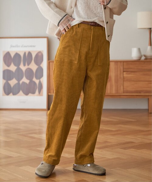 LBC(エルビーシー)の「コーデュロイベイカーゆるテーパードパンツ(その他パンツ・レディース・ブルー系その他/キャメル/チャコール/オフホワイト・M/L)」の20枚目の写真