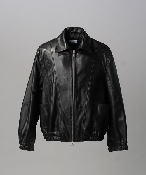 MAISON SPECIAL(メゾンスペシャル)の《UNISEX》Sheep Leather Single Collard Blouson/シープレザーシングルカラーブルゾン【MAISON SPECIAL/メゾンスペシャル】(ライダースジャケット)