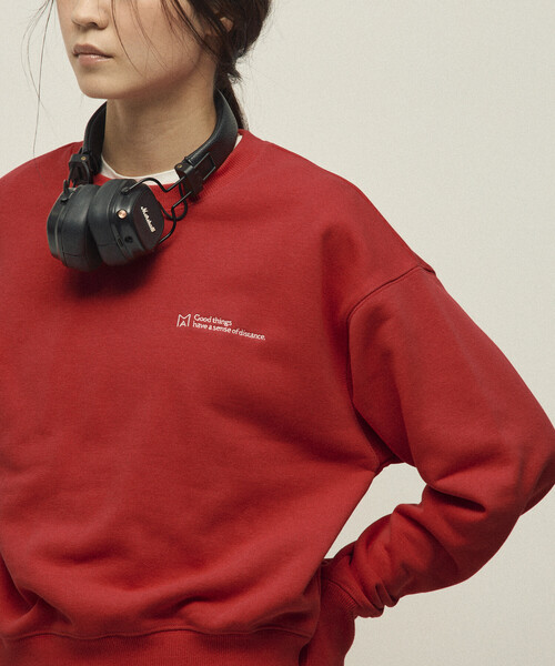 Firsthand（ファーストハンド）の「MA Firsthand/マ ファーストハンド MA ベーシックロゴ刺繍 クルーネックスウェット ウィメンズ / 裏毛スウェット（スウェット・レディース・チャコールグレー/グレー/レッド/ブラウン・ﾌﾘ-）」の4枚目の写真
