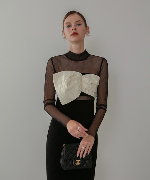 セール】【LEJA LUXE】フロントツイストデザインシアースリットIライン