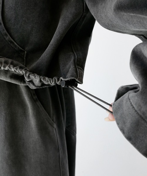 minsobi（ミンソビ）の「バックポケットピグメントジャケット（ノーカラージャケット・メンズ・チャコールグレー・FREE）」の9枚目の写真