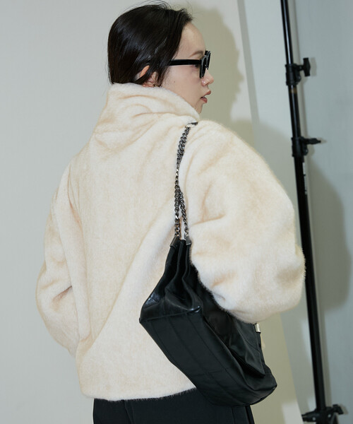 PUBLUX（パブリュクス）の「PUBLUX/パブリュクス ショート丈フェイクファーブルゾン　限定展開（その他アウター・レディース・ブラウン/ナチュラル・ﾌﾘ-）」の13枚目の写真