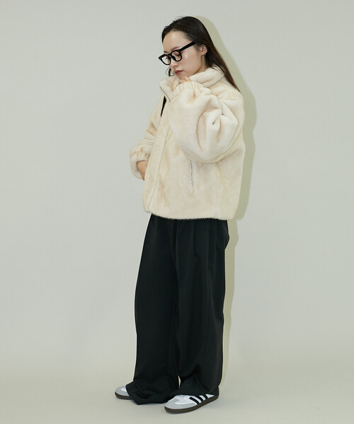 PUBLUX（パブリュクス）の「PUBLUX/パブリュクス ショート丈フェイクファーブルゾン　限定展開（その他アウター・レディース・ブラウン/ナチュラル・ﾌﾘ-）」の15枚目の写真