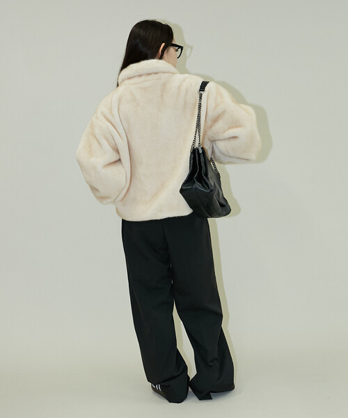 PUBLUX（パブリュクス）の「PUBLUX/パブリュクス ショート丈フェイクファーブルゾン　限定展開（その他アウター・レディース・ブラウン/ナチュラル・ﾌﾘ-）」の17枚目の写真