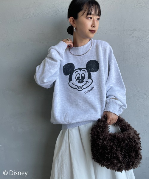 GOOD ROCK SPEED（グッドロックスピード）の「[GOOD ROCK SPEED/グッドロックスピード] 別注 MICKEY MOUSE / プリントスウェット / ディズニー（スウェット・レディース・アッシュグレー・XL/L/M）」の18枚目の写真