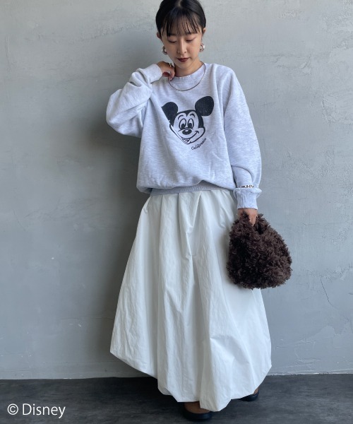 GOOD ROCK SPEED（グッドロックスピード）の「[GOOD ROCK SPEED/グッドロックスピード] 別注 MICKEY MOUSE / プリントスウェット / ディズニー（スウェット・レディース・アッシュグレー・XL/L/M）」の3枚目の写真