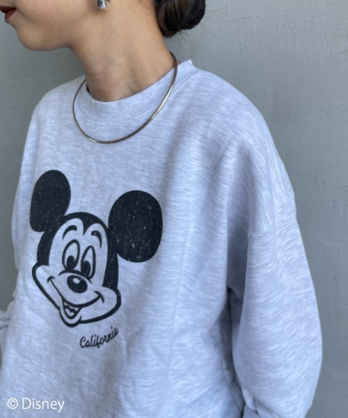 GOOD ROCK SPEED（グッドロックスピード）の「[GOOD ROCK SPEED/グッドロックスピード] 別注 MICKEY MOUSE / プリントスウェット / ディズニー（スウェット・レディース・アッシュグレー・XL/L/M）」の6枚目の写真
