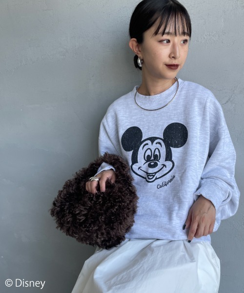GOOD ROCK SPEED（グッドロックスピード）の「[GOOD ROCK SPEED/グッドロックスピード] 別注 MICKEY MOUSE / プリントスウェット / ディズニー（スウェット・レディース・アッシュグレー・XL/L/M）」の17枚目の写真