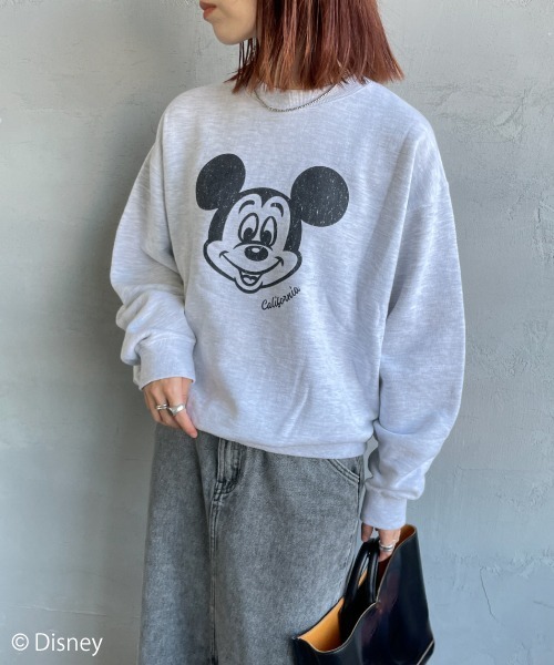 GOOD ROCK SPEED（グッドロックスピード）の「[GOOD ROCK SPEED/グッドロックスピード] 別注 MICKEY MOUSE / プリントスウェット / ディズニー（スウェット・レディース・アッシュグレー・XL/L/M）」の9枚目の写真