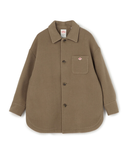 DANTON(ダントン)の「WOMEN'S WOOL MELTON SHIRT BLOUSON(その他アウター・レディース・オレンジ/ダークネイビー/グレー/ベージュ・36/34/38)」の1枚目の写真
