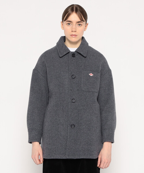 DANTON(ダントン)の「WOMEN'S WOOL MELTON SHIRT BLOUSON(その他アウター・レディース・オレンジ/ダークネイビー/グレー/ベージュ・36/34/38)」の2枚目の写真