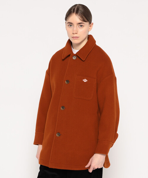 DANTON メルトンコート　オレンジ　ダントン 楽天市場】ダントン/DANTON ウールモッサくるみボタンコート
