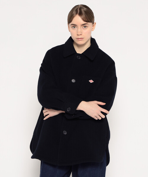 DANTON(ダントン)の「WOMEN'S WOOL MELTON SHIRT BLOUSON(その他アウター・レディース・オレンジ/ダークネイビー/グレー/ベージュ・36/34/38)」の3枚目の写真