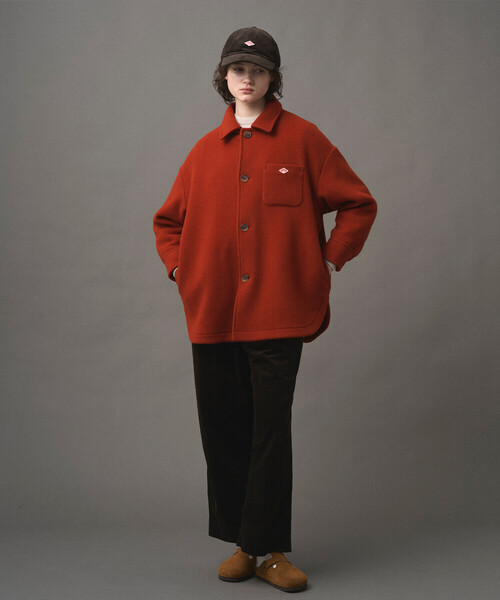 DANTON(ダントン)の「WOMEN'S WOOL MELTON SHIRT BLOUSON(その他アウター・レディース・オレンジ/ダークネイビー/グレー/ベージュ・36/34/38)」の7枚目の写真