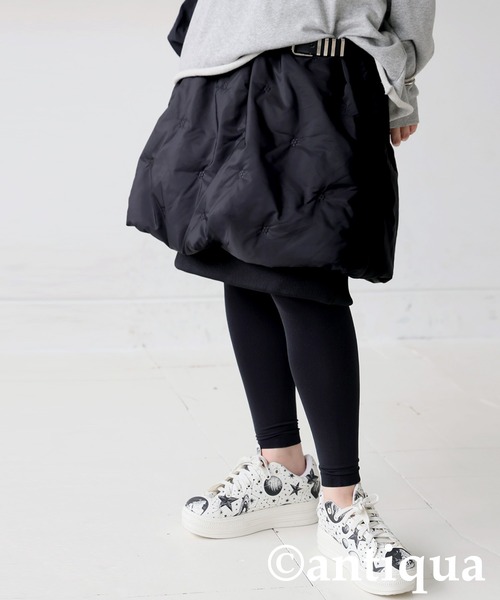antiqua(アンティカ)の「中綿入り バルーンスカート(スカート・レディース・ブラック・ONESIZE)」の10枚目の写真
