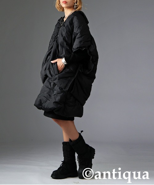 antiqua(アンティカ)の「中綿入り バルーンスカート(スカート・レディース・ブラック・ONESIZE)」の3枚目の写真