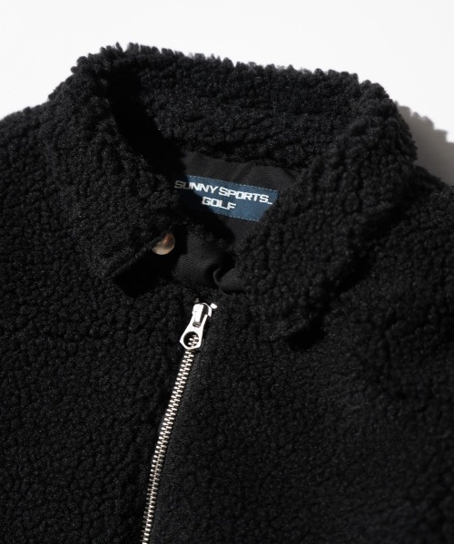 SUNNY  SPORTS（サニースポーツ）の「SUNNY SPORTS GOLF / サニースポーツゴルフ BOA FLEECE SWING TOP ボアフリース スイングトップ（ブルゾン・メンズ・ブラウン/ブラック・X-SMALL/MEDIUM/LARGE）」の10枚目の写真