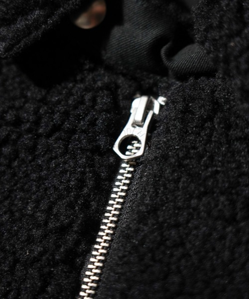 SUNNY  SPORTS（サニースポーツ）の「SUNNY SPORTS GOLF / サニースポーツゴルフ BOA FLEECE SWING TOP ボアフリース スイングトップ（ブルゾン・メンズ・ブラウン/ブラック・X-SMALL/MEDIUM/LARGE）」の11枚目の写真