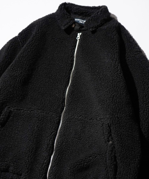 SUNNY  SPORTS（サニースポーツ）の「SUNNY SPORTS GOLF / サニースポーツゴルフ BOA FLEECE SWING TOP ボアフリース スイングトップ（ブルゾン・メンズ・ブラウン/ブラック・X-SMALL/MEDIUM/LARGE）」の13枚目の写真