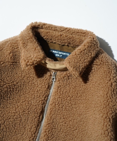 SUNNY  SPORTS（サニースポーツ）の「SUNNY SPORTS GOLF / サニースポーツゴルフ BOA FLEECE SWING TOP ボアフリース スイングトップ（ブルゾン・メンズ・ブラウン/ブラック・X-SMALL/MEDIUM/LARGE）」の18枚目の写真